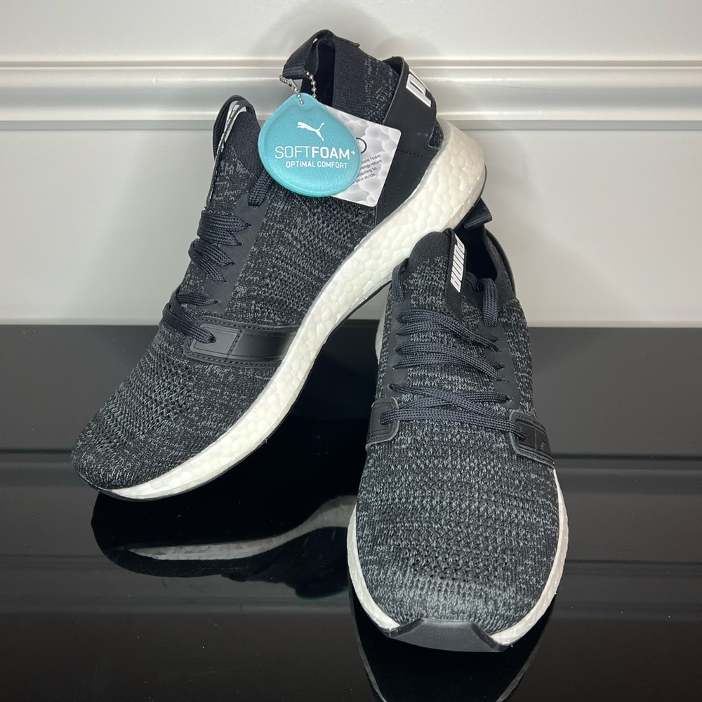 PUMA Nrgy Neko Knit Sneaker Black NWOT